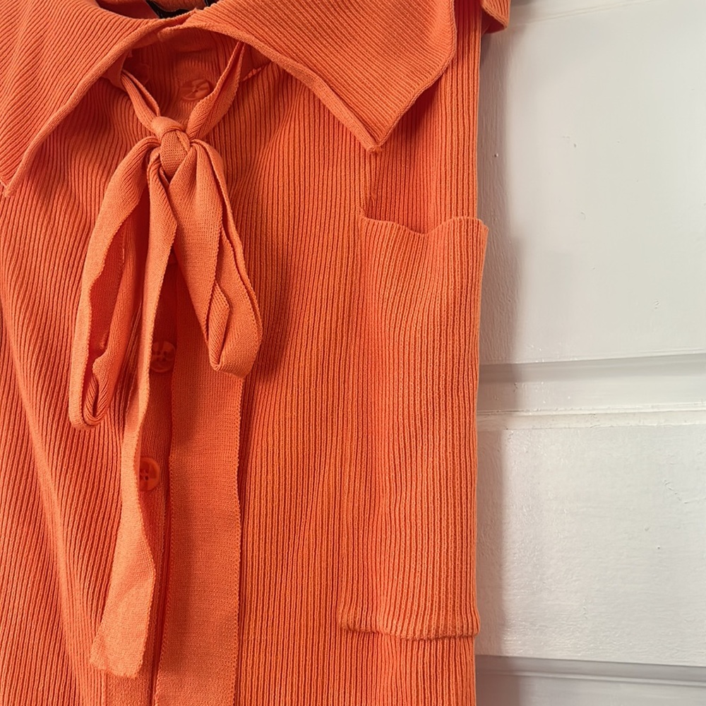 JLUXLABEL knit high waist skirt in light orange - Picture 5 of 10